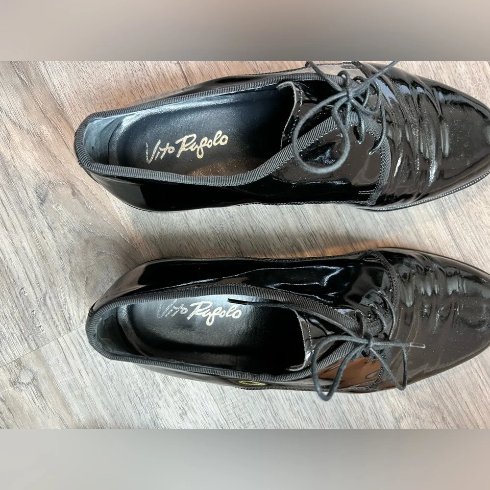 Vito Rufolo Men’s Elegant Black Patent Leather‎ Dress Shoes Size 8.5